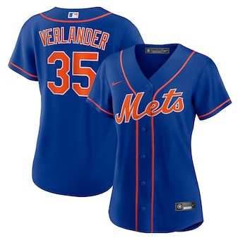 Womens New York Mets #35 Justin Verlander Blue Stitched MLB Cool Base Nike Jersey Dzhi->mlb womens jerseys->MLB Jersey